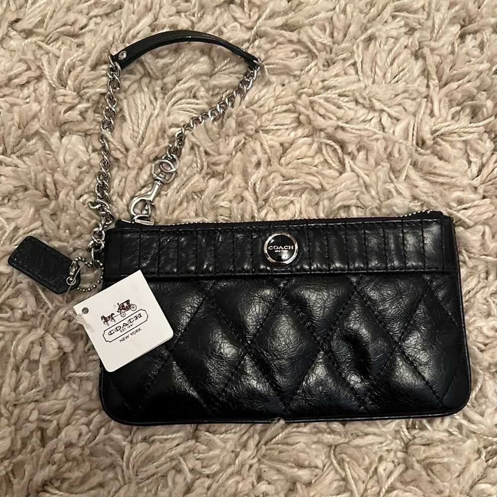 Black coach wristlet